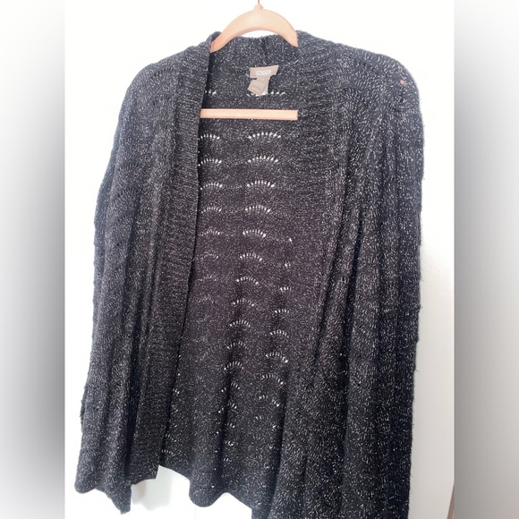 Chico's Sweaters - Black Metallic Cardigan